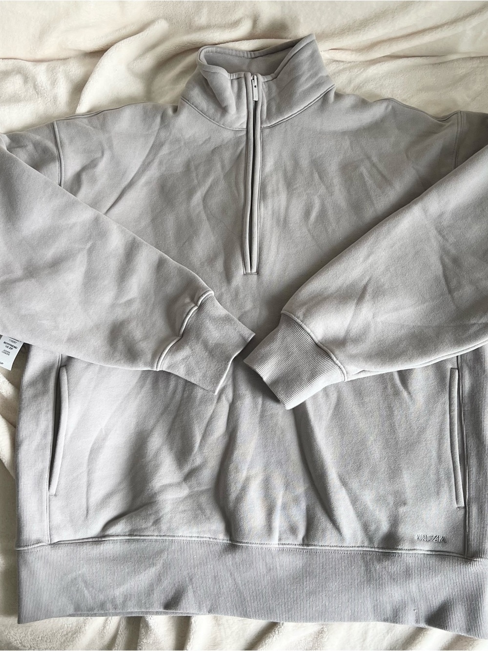 Aritzia Sweatfleece Boyfriend 1/2 Zip